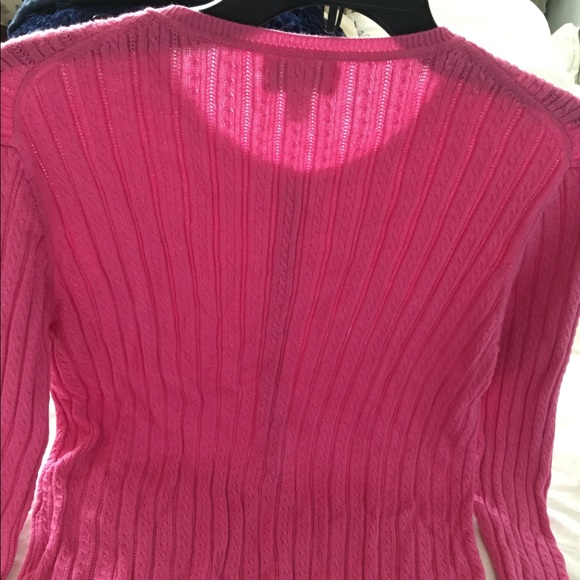 FOXCROFT Pink Button Down Supima Cardigan Sweater - Picture 5 of 16